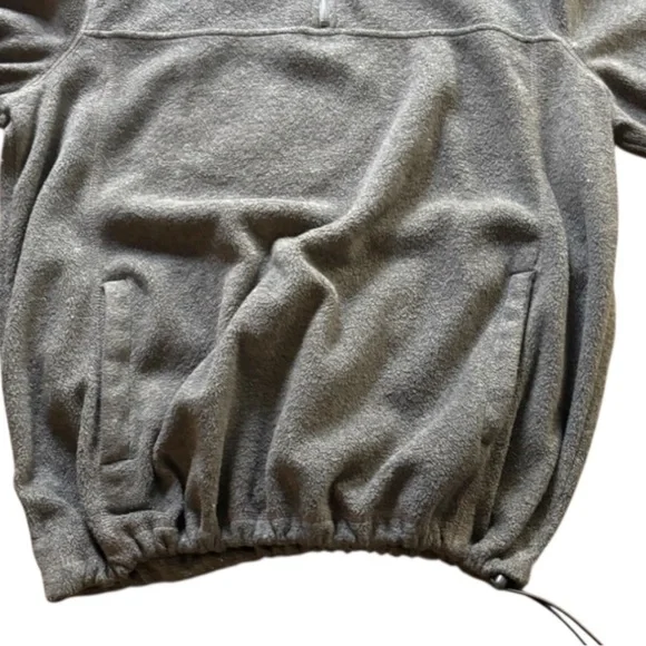 Croft & Barrow Gray Fleece 1/4 Zip Pullover w/ Pockets & Drawstring Men’… - Picture 8 of 9